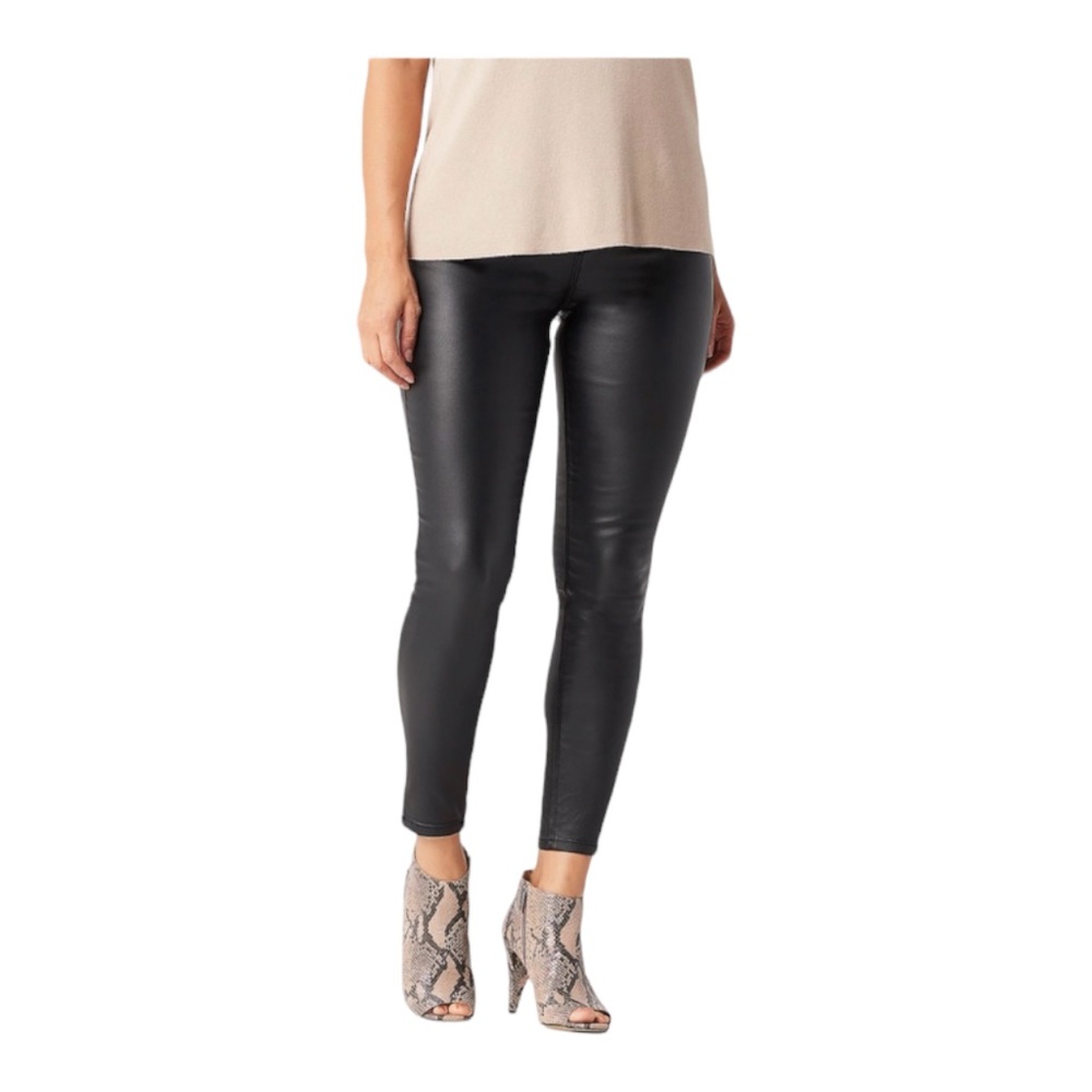 LAURIE FELT Leatherette Faux Leather Leggings‎ Burgandy Size 2C
